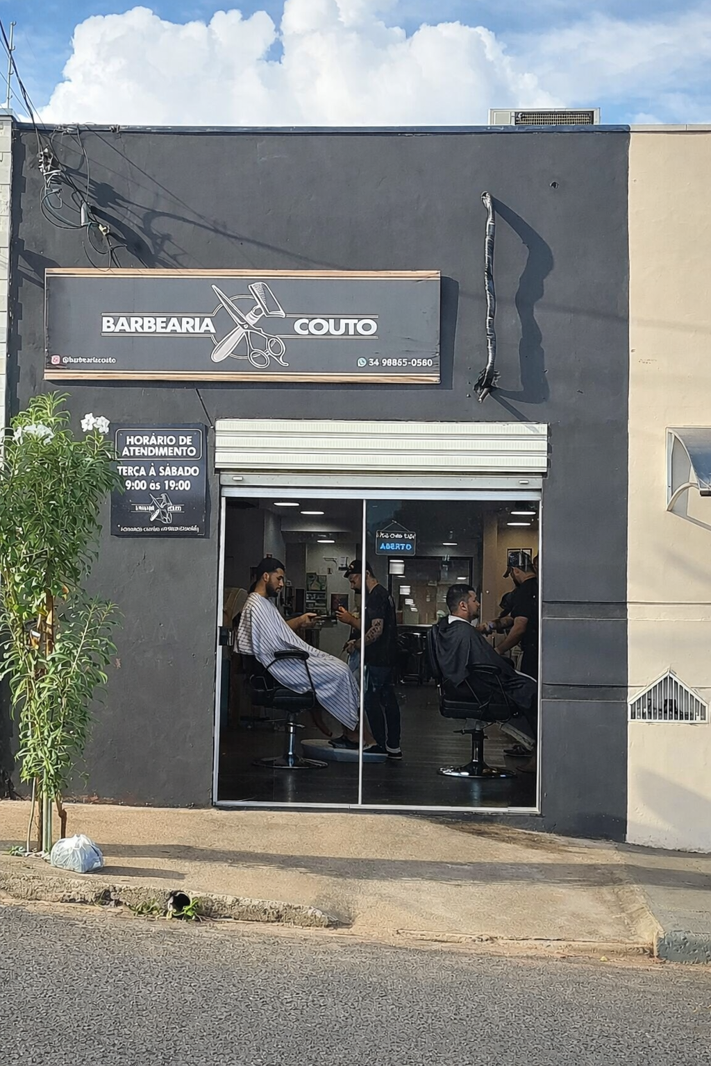 Ambiente da D'Couto Barbearia em Uberlândia